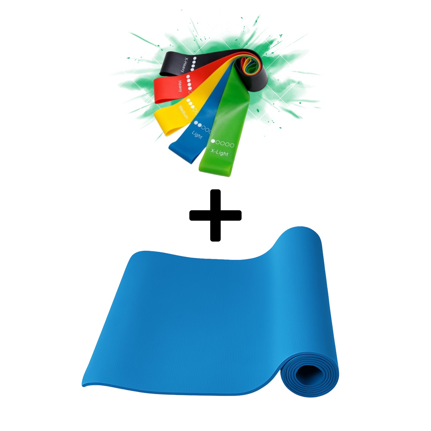 Yogamatte + Widerstandsbänder