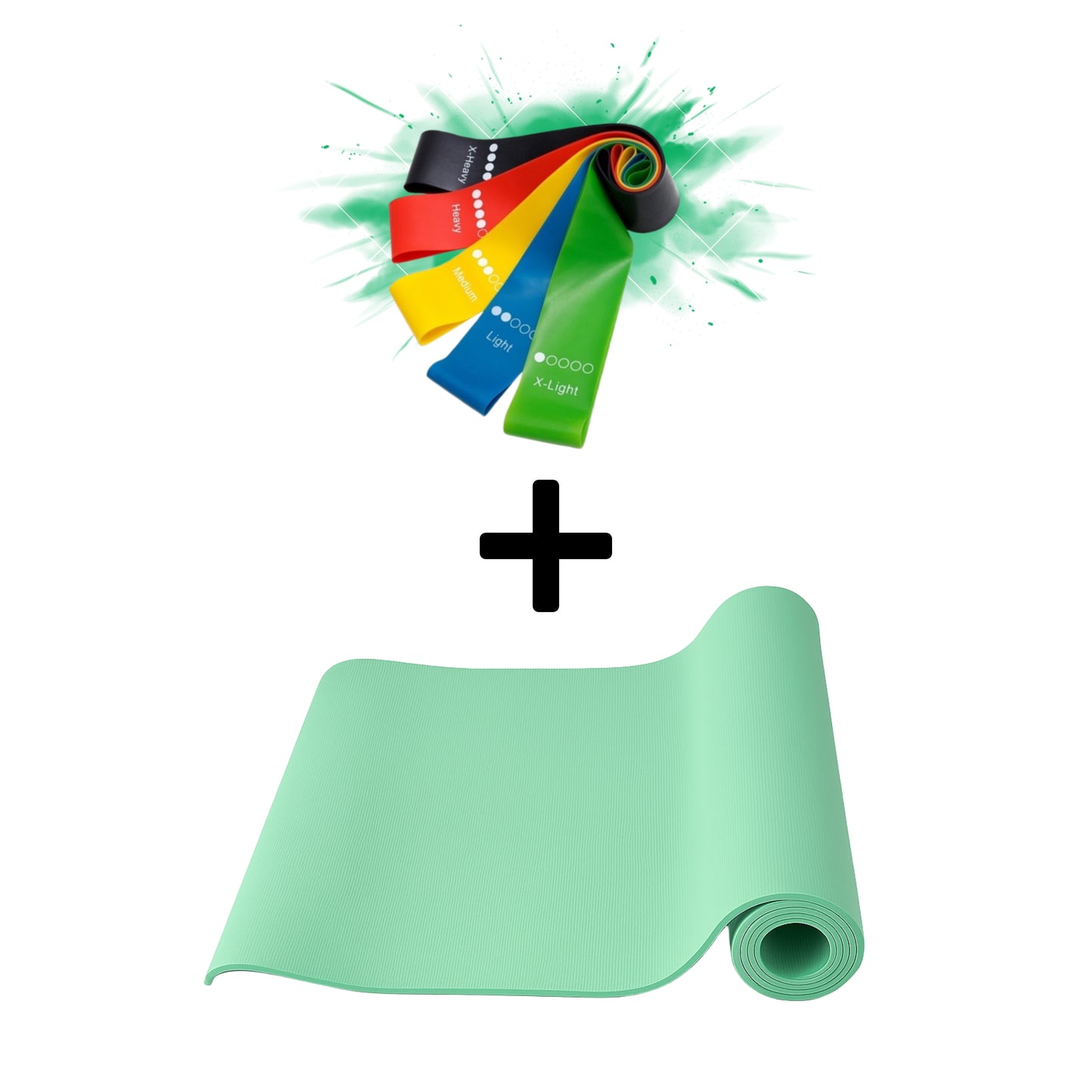 Yogamatte + Widerstandsbänder