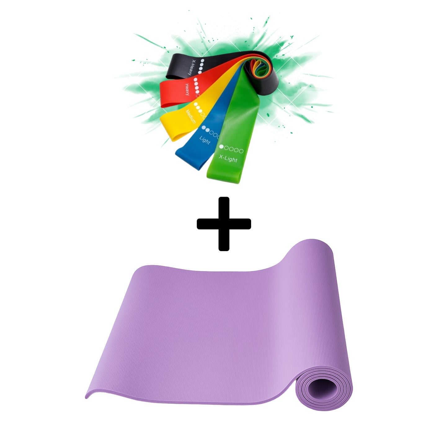 Yogamatte + Widerstandsbänder